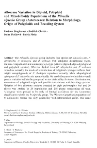 Allozyme Variation in Diploid, Polyploid and Mixed-Ploidy