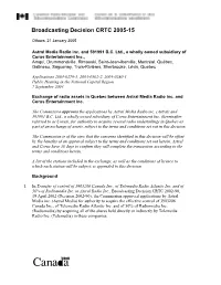 Broadcasting Decision CRTC 2005-15