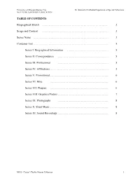 "Cactus" Charlie Menees Collection Finding Aid (PDF)