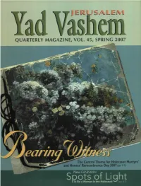 Downloads of Lectures Given at Yad Yad Vashem’S Vashem