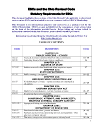 Escs and the Ohio Revised Code