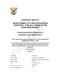 Ga-Mokobodi GWS May2011 V3.Docx May 2011 I RECONCILIATION STRATEGY for GA-MOKOBODI GWS REPORT NO