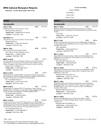 HPO Cultural Resource Reports FILTER SETTINGS: (Sorted By: County / Municipality / Shelf Code) County:: ESSEX Municipallity: County Code: Agency Code