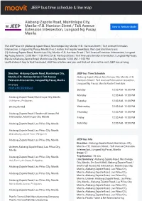 JEEP Bus Time Schedule & Line Route