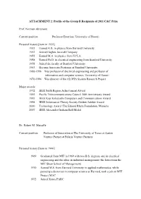 Profile of the Group B Recipients of 2011 C&C Prize Prof