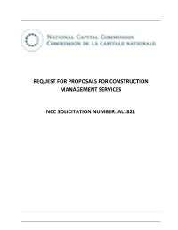 Request for Proposals for Construction Management Services