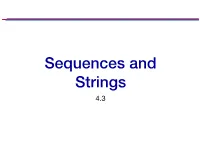 11. Sequences and Strings Filled