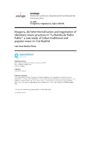 Artelogie, 16 | 2021 Diaspora, De/Reterritorialization and Negotiation of Identitary Music Practic