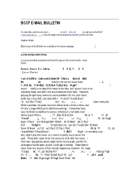 Bccf E-Mail Bulletin #77