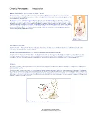 Chronic Pancreatitis: Introduction