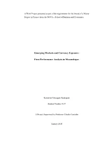 Emerging Markets and Currency Exposure: Firm Performance