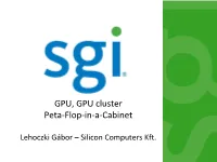 GPU, GPU Cluster Peta-Flop-In-A-Cabinet