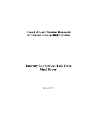 Intercity Bus Services Task Force Final Report