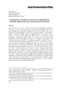 Investigation of Tilt Block Neotectonics in Gilgit-Baltistan- Pakistan: Implications from T-Factor and Fractal Analyses