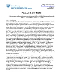 Psalms & Sonnets