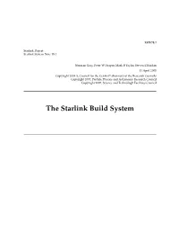 The Starlink Build System SSN/78.1 —Abstract I