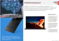 Thinkpad X1 Carbon Gen 9