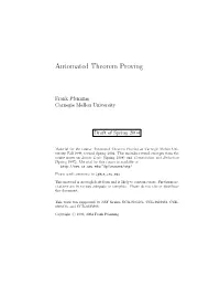 Automated Theorem Proving