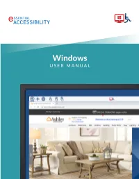 Essential Accessibility Windows User Manual