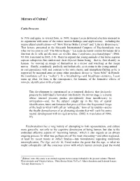 Mirrors of Culture1