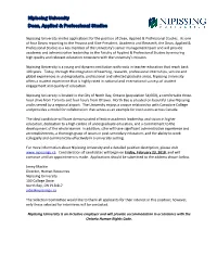 Nipissing University Dean, Applied & Professional Studies