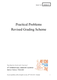 Practical Problems Revised Grading Scheme