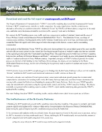 Rethinking the Bi-County Parkway Executive Summary