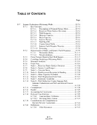 Seismic Evaluation of Retaining Walls