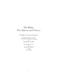 The Bible, the Qur'an and Science