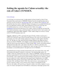 The Role of Cuba's CENESEX