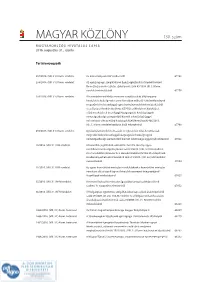VIII. 31.) Korm