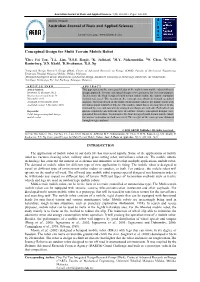 Australian Journal of Basic and Applied Sciences Conceptual Design for Multi Terrain Mobile Robot