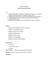 CLASS -VII 2016-2017 ENGLISH LANGUAGE PROFICIENCY Note: 1