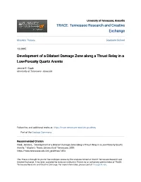 Development of a Dilatant Damage Zone Along a Thrust Relay in a Low-Porosity Quartz Arenite
