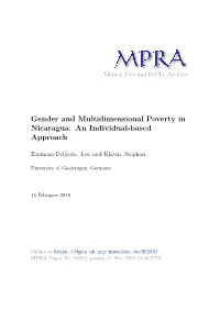 Gender and Multidimensional Poverty in Nicaragua: an Individual-Based Approach