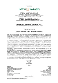 INTESA SANPAOLO S.P.A