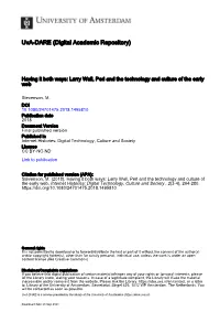 Larry Wall, Perl and the Technology and Culture of the Early Web