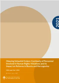 Obeying Unlawful Orders:Continuityofpersonnel