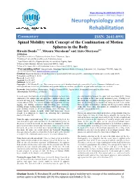 Spinal Mobility with Concept of the Combination of Motion Spheres In