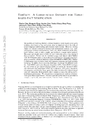 Tabfact: a Large-Scale Dataset for Table-Based Fact Verification