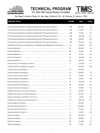Technical Program