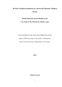 The Role of Religious Institutions in Constructing Minorities’ Religious