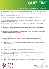 Written Quiz Answers