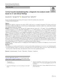 Cervical Necrotic Lymphadenopathy: a Diagnostic Tree Analysis Model Based on CT and Clinical Findings