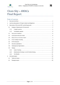 Clean Sky – Awacs Final Report