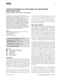 Cortical Mechanisms of Space-Based and Object-Based Attentional Control Steven Yantis� and John T Serencesy