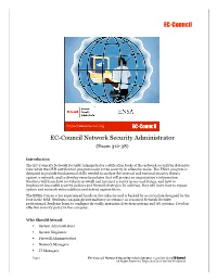 EC-Council EC-Council Network Security Administrator