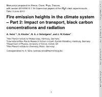 Fire Emission Heights in the Climate System – Part 2