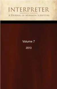 INTERPRETER§ a Journal of Mormon Scripture