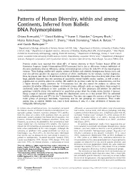 Patterns of Human Diversity, Within and Among Continents, Inferred from Biallelic DNA Polymorphisms